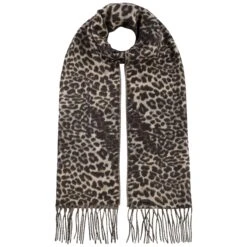 Cashmink Fransenschal Mit Leomuster By Lipodo -Hut Shopping Cashmink Fransenschal mit Leomuster by Lipodo anthrazit beige.64377 rf246