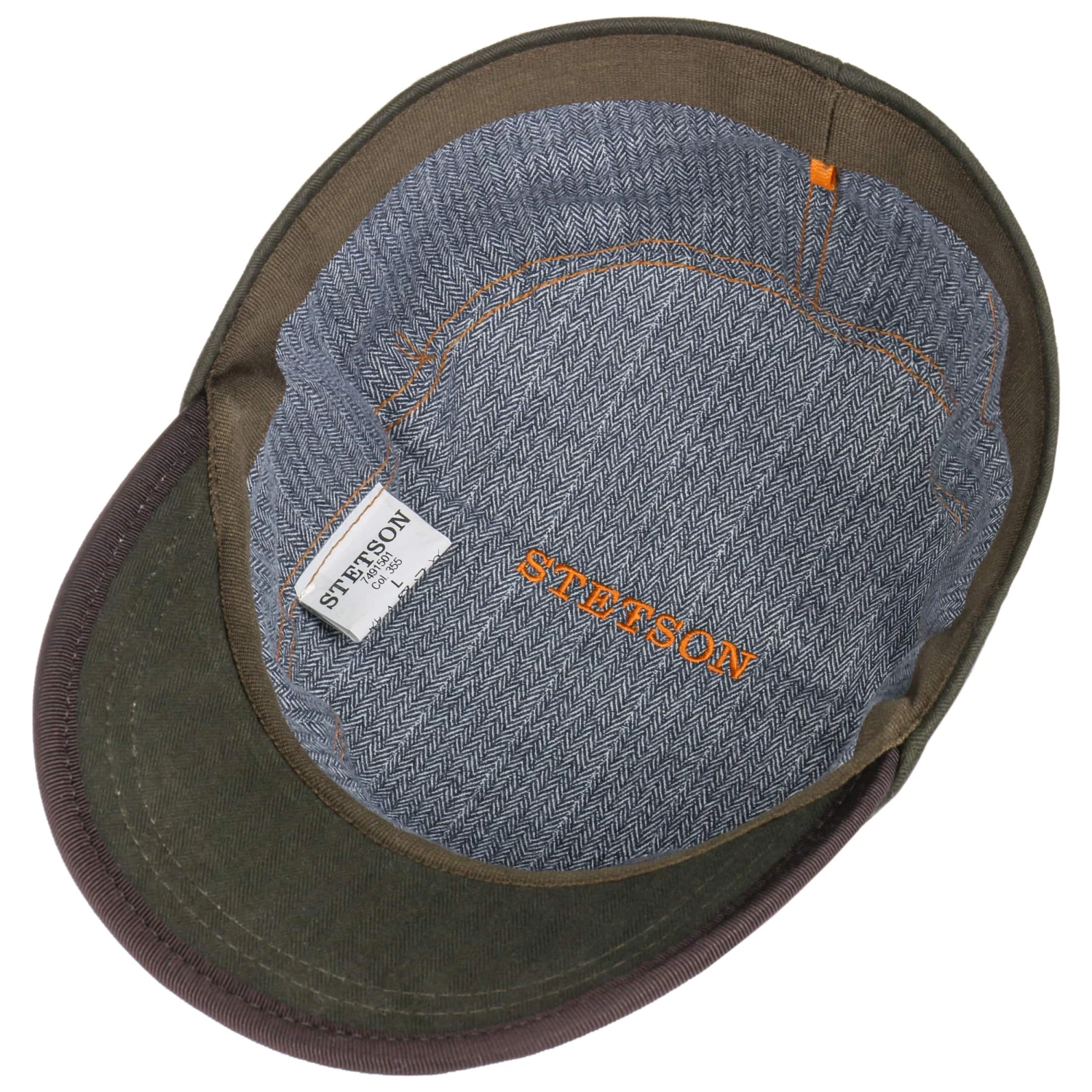 Cotton Herringbone Armycap By Stetson 3 Cotton Herringbone Armycap By Stetson – Bild 3
