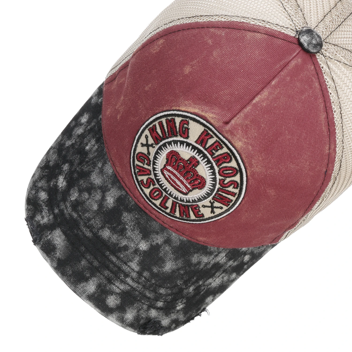Crown Gasoline Trucker Cap By King Kerosin 1 Crown Gasoline Trucker Cap By King Kerosin