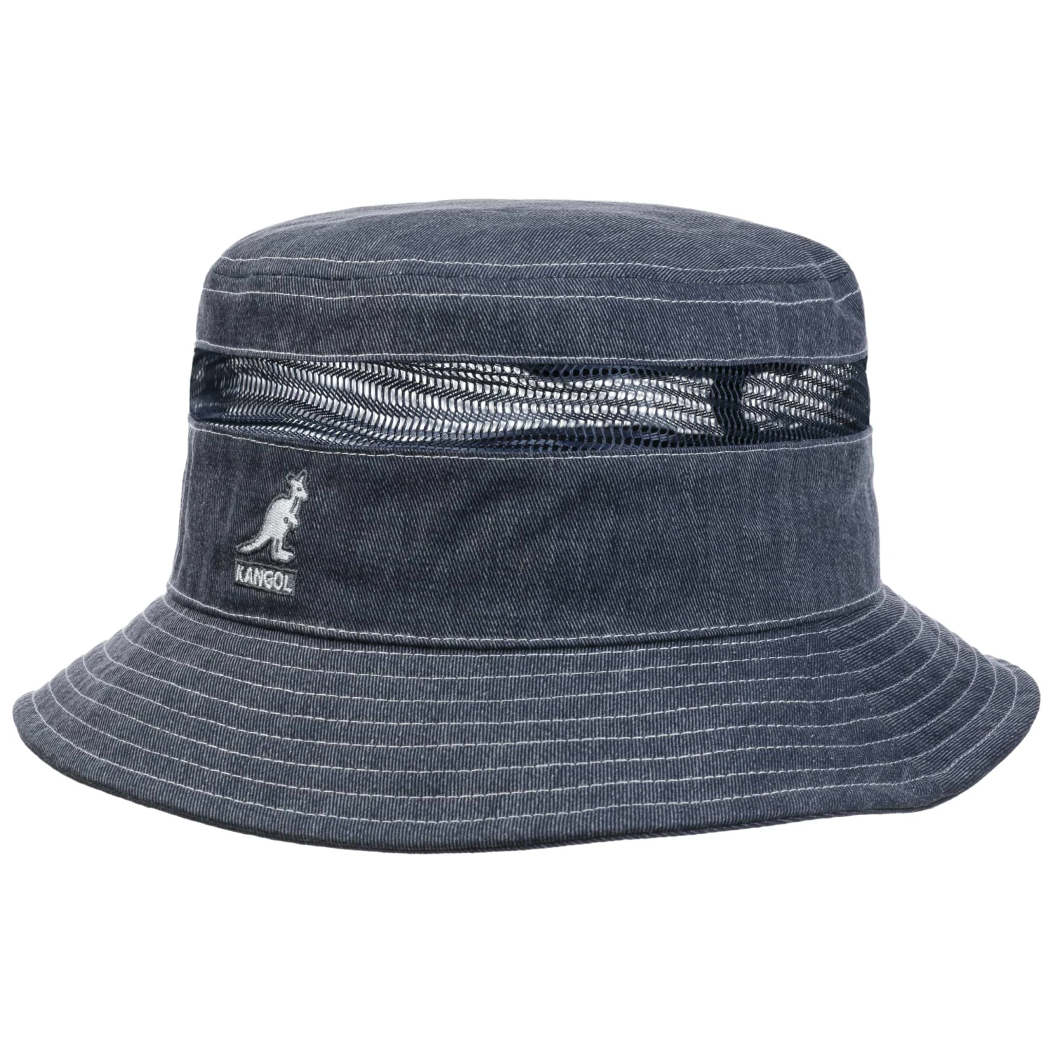 Distressed Cotton Mesh Bucket Stoffhut By Kangol 9 Distressed Cotton Mesh Bucket Stoffhut By Kangol – Bild 9
