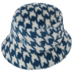 Faux Fur Houndstooth Bucket Stoffhut By Kangol