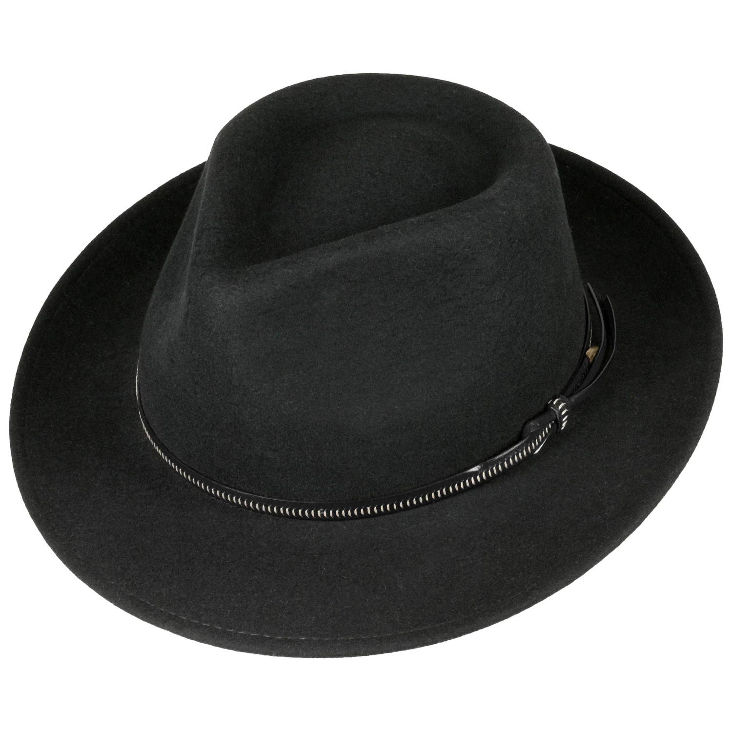 Fedora Wollfilzhut Mit Lederband By Lierys 2 Fedora Wollfilzhut Mit Lederband By Lierys – Bild 2