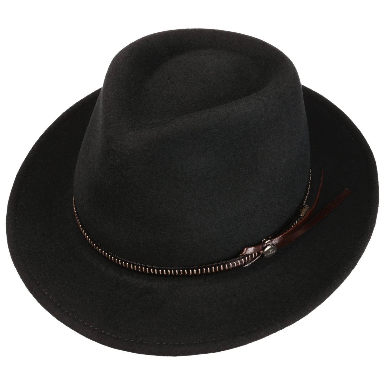 Fedora Wollfilzhut Mit Lederband By Lierys 1 Fedora Wollfilzhut Mit Lederband By Lierys