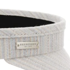 Fine Stripes Visor By Seeberger -Hut Shopping Fine Stripes Visor by Seeberger hellblau.64885 4rf9