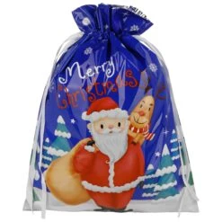 Geschenktüte Mehrweg Merry Christmas 38 Cm X 51 Cm -Hut Shopping Geschenktuete Mehrweg Merry Christmas 38 cm x 51 cm blau.65575 rf2