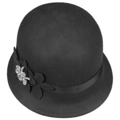 Glockenhut Mit Filzblumen Und Strass By Lipodo 8 Glockenhut Mit Filzblumen Und Strass By Lipodo -Hut Shopping Glockenhut mit Filzblumen und Strass by Lipodo dunkelgrau.51738 1rf23