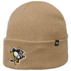 '47 BRAND Haymaker Cuff Penguins Beanie By 47 Brand -Hut Shopping Haymaker Cuff Penguins Beanie by 47 Brand beige.61167 rf15