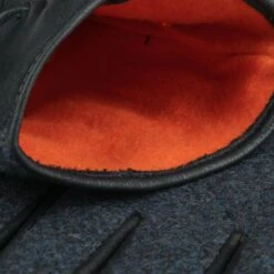 Herringbone Wool Lederhandschuhe By Stetson