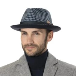 Houndstooth Fedora Wollhut By Alfonso D´Este 8 Houndstooth Fedora Wollhut By Alfonso D´Este -Hut Shopping Houndstooth Fedora Wollhut by Alfonso D Este.60389 8