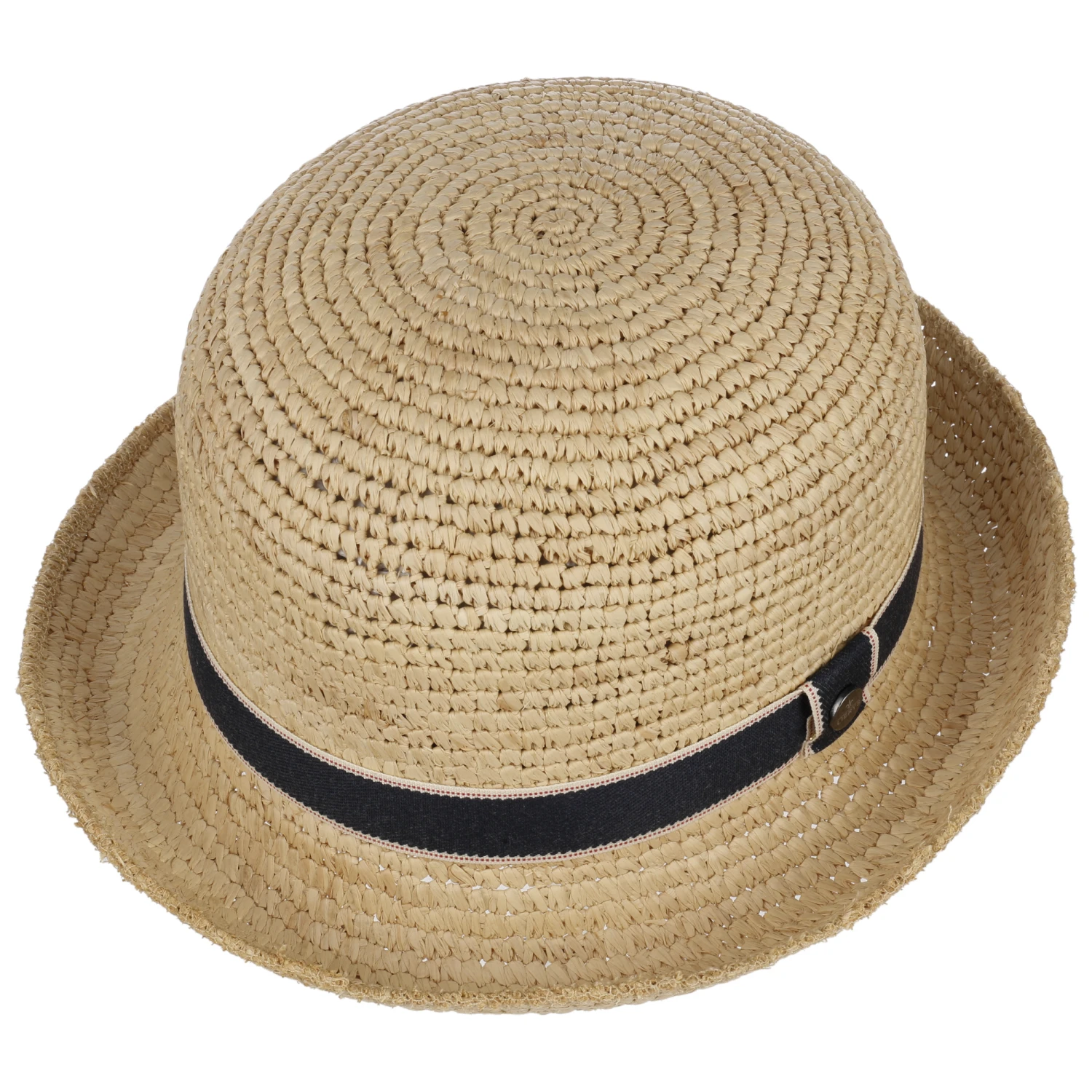 Melone Raffiastroh Mit Denimband By Lierys 1 Melone Raffiastroh Mit Denimband By Lierys