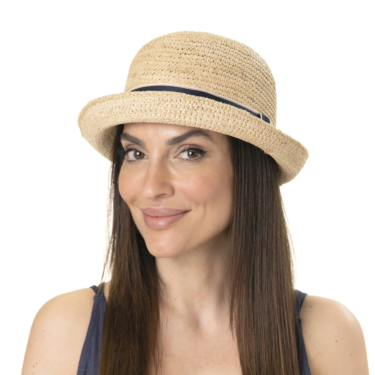 Melone Raffiastroh Mit Denimband By Lierys 5 Melone Raffiastroh Mit Denimband By Lierys – Bild 5