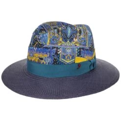 Palcanto Panama Brim Leinenhut By Alfonso DEste -Hut Shopping Palcanto Panama Brim Leinenhut by Alfonso D Este blau gelb.61693 rf217