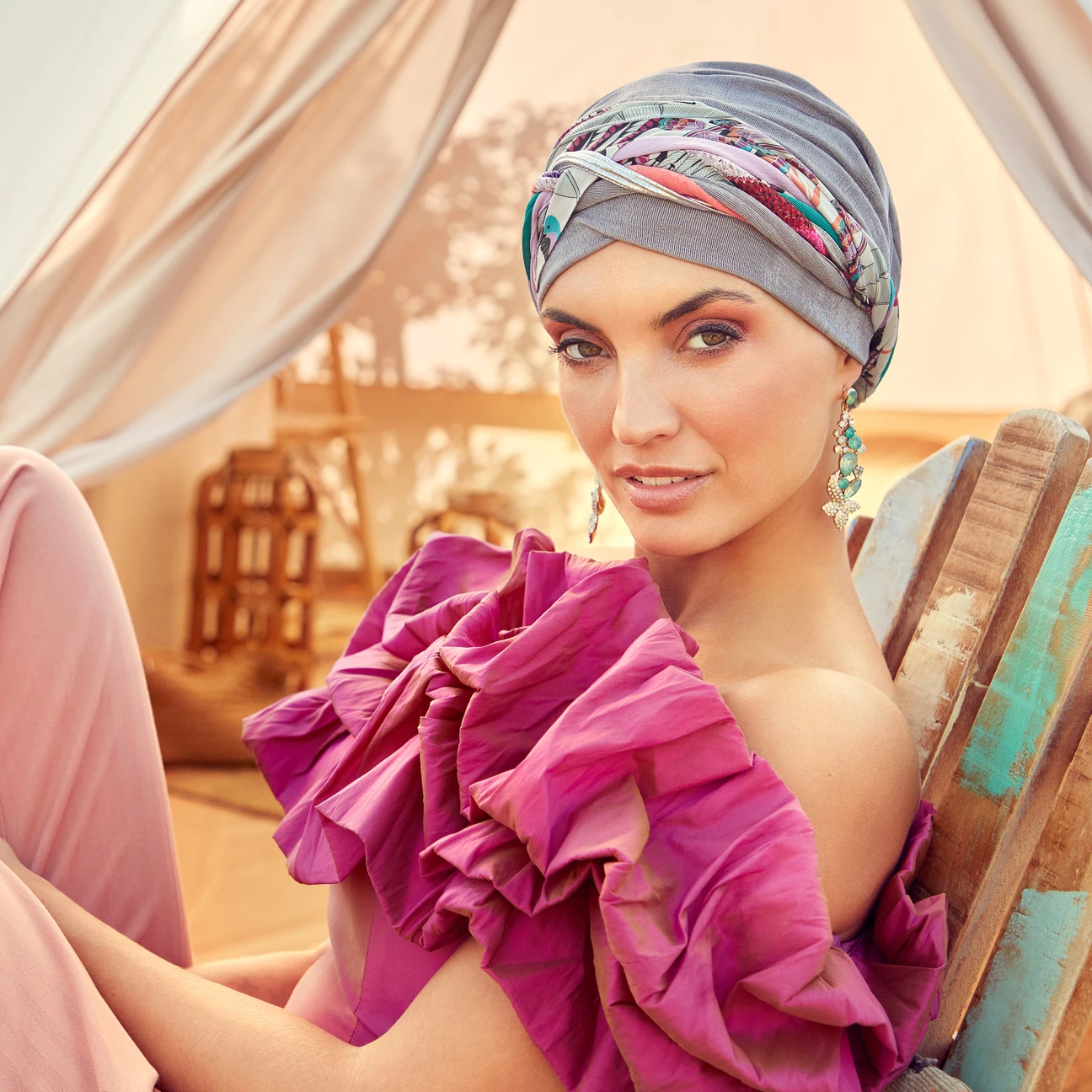 Scarlett Rainforest Turban By Christine Headwear 1 Scarlett Rainforest Turban By Christine Headwear