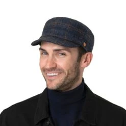 Shetland Wool Check Armycap By Mayser -Hut Shopping Shetland Wool Check Armycap by Mayser.63492 8