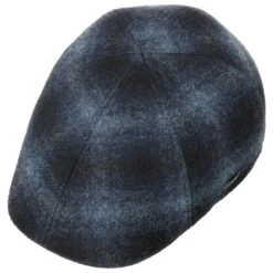 Texas Walcott Wool Check Flatcap By Stetson