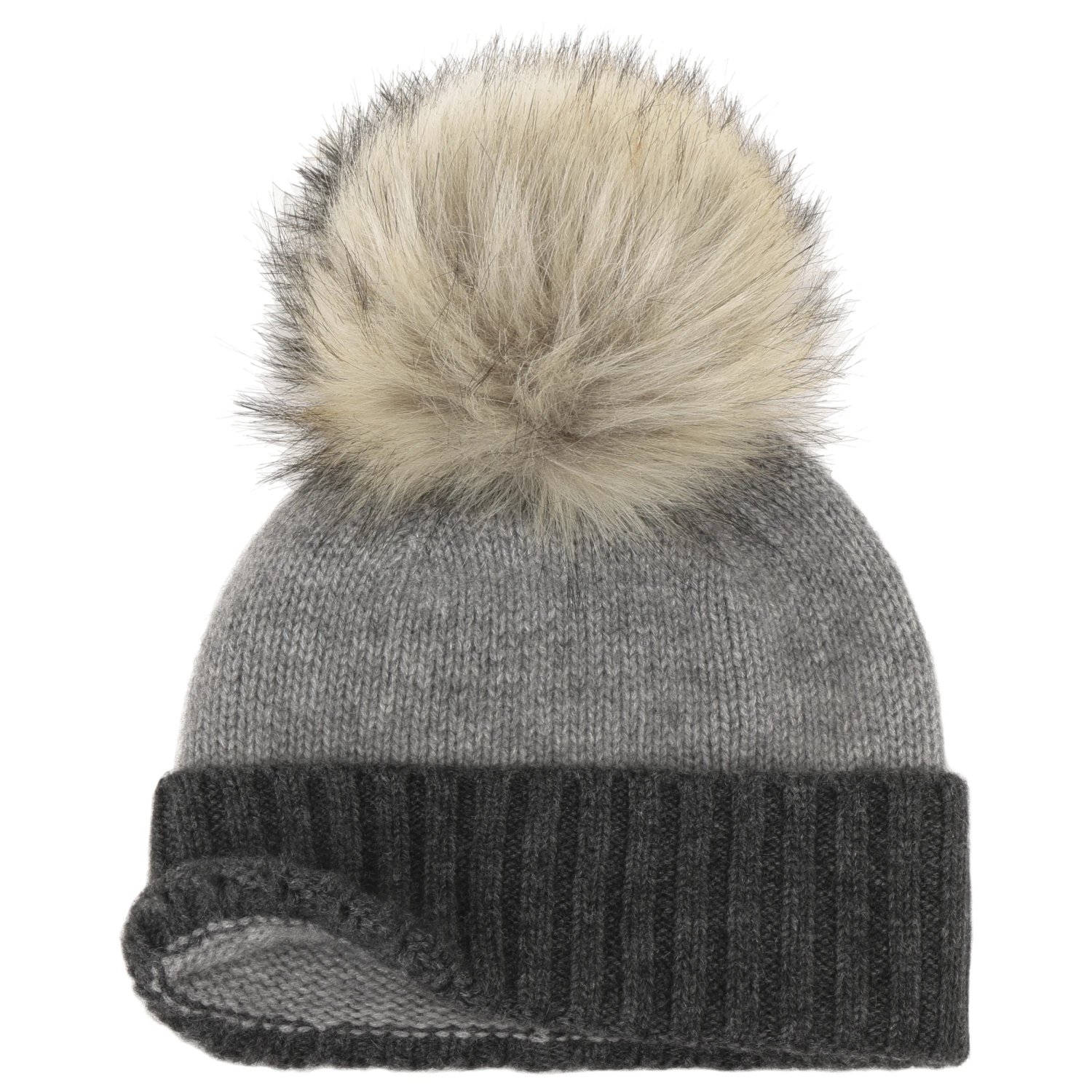 Twotone Kaschmir Bommelmütze By Seeberger 1 Twotone Kaschmir Bommelmütze By Seeberger