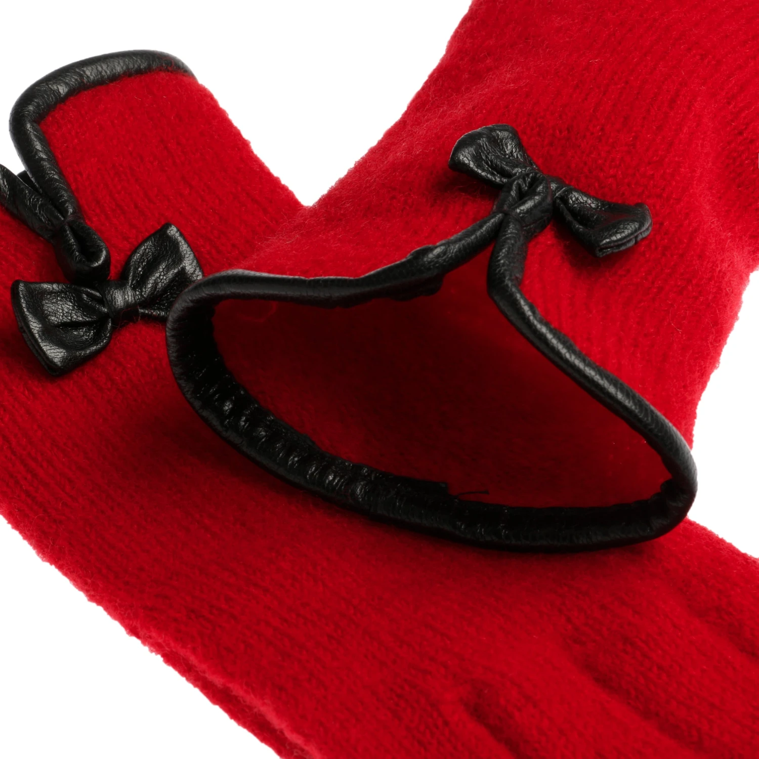 Woolmark Handschuhe Mit Lederpaspel 5 Woolmark Handschuhe Mit Lederpaspel – Bild 5